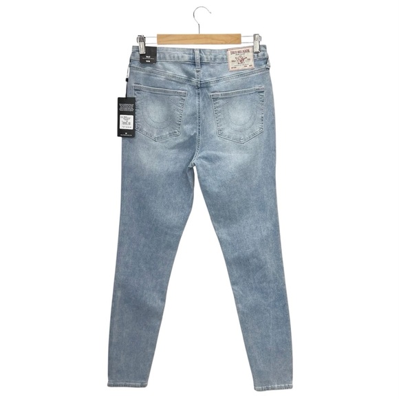 True Religion Jeans Halle High Rise Super Skinny Fit Light Bliss Wash 28/6 NWT - Picture 3 of 8